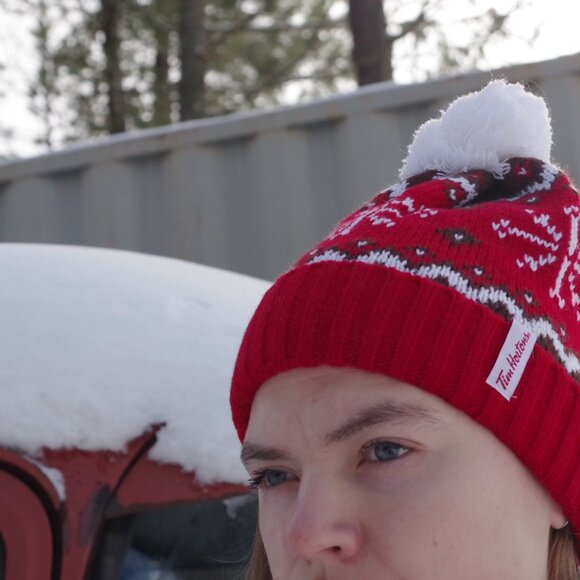Vintage Tim Hortons Winter Red Toque - Picture 4 of 7